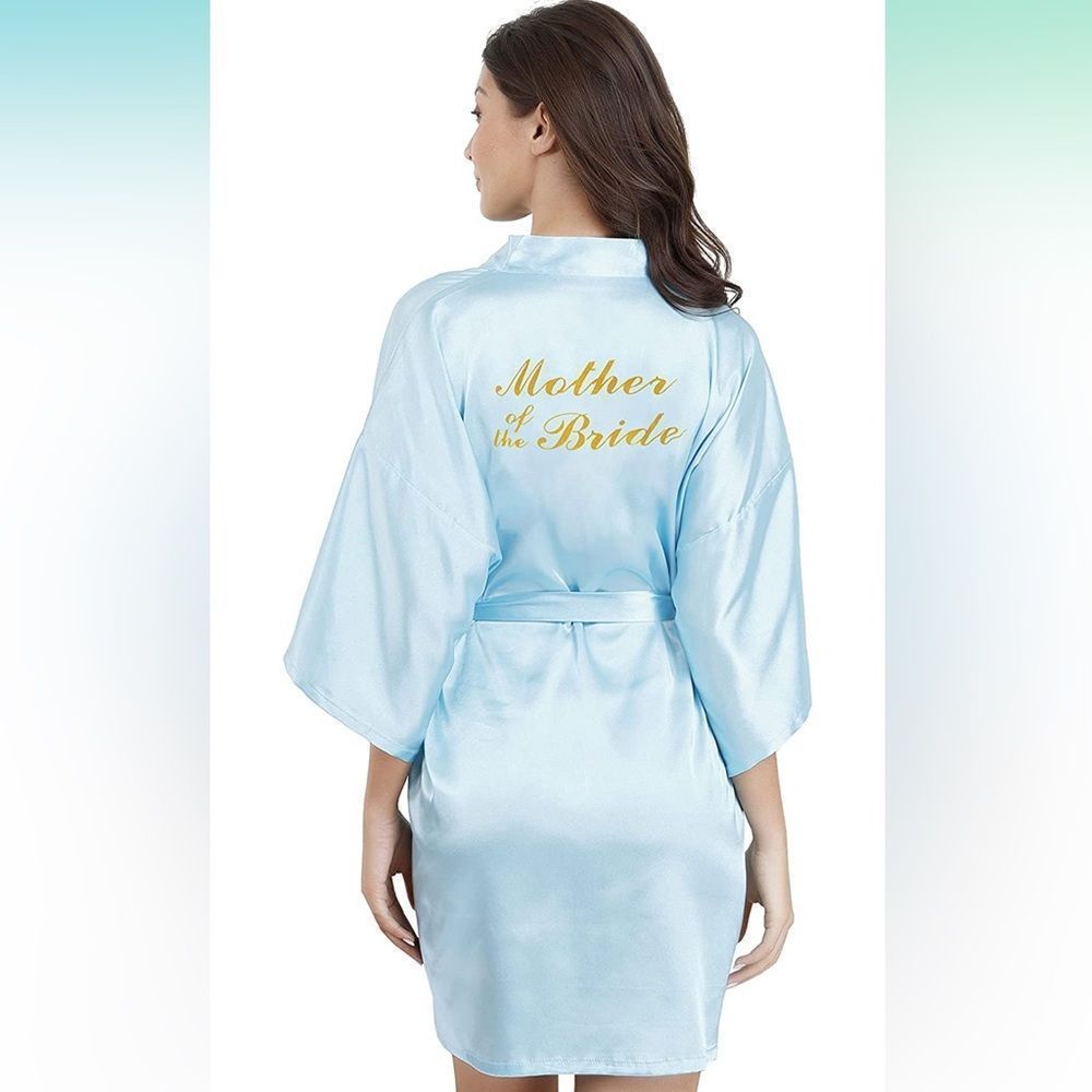 NEW EPLAZA One Size Mother of the Bride Robe Gold Glitter for Wedding Party